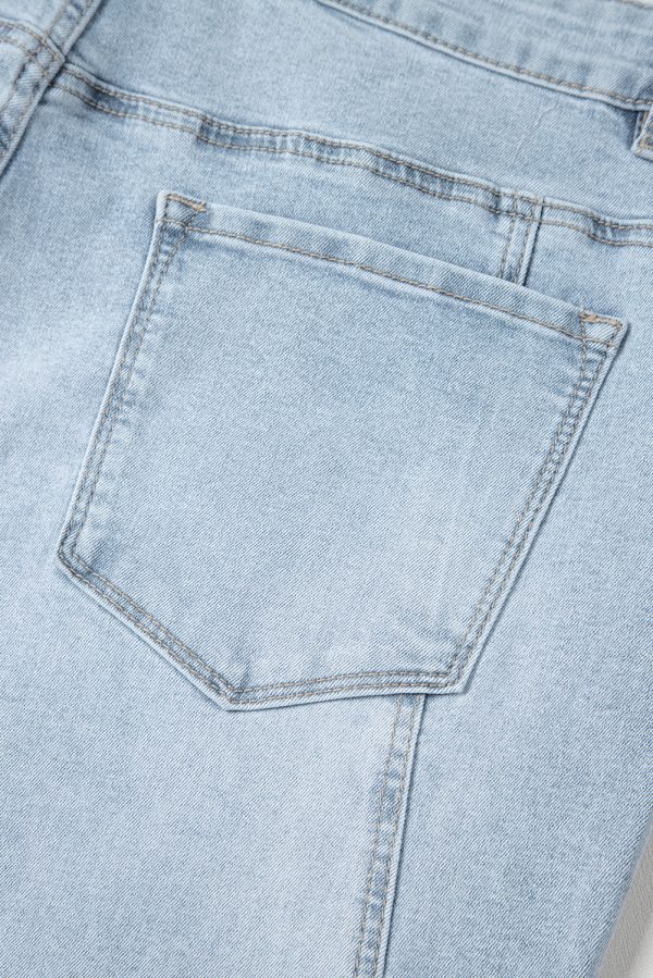 Beau Blue Light Wash Exposed Seam Plus Size Jeans - Image 8